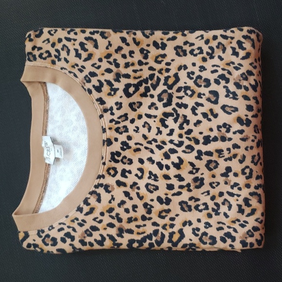 J.Crew Leopard Crewneck Sweatshirt Size M - Picture 5 of 6